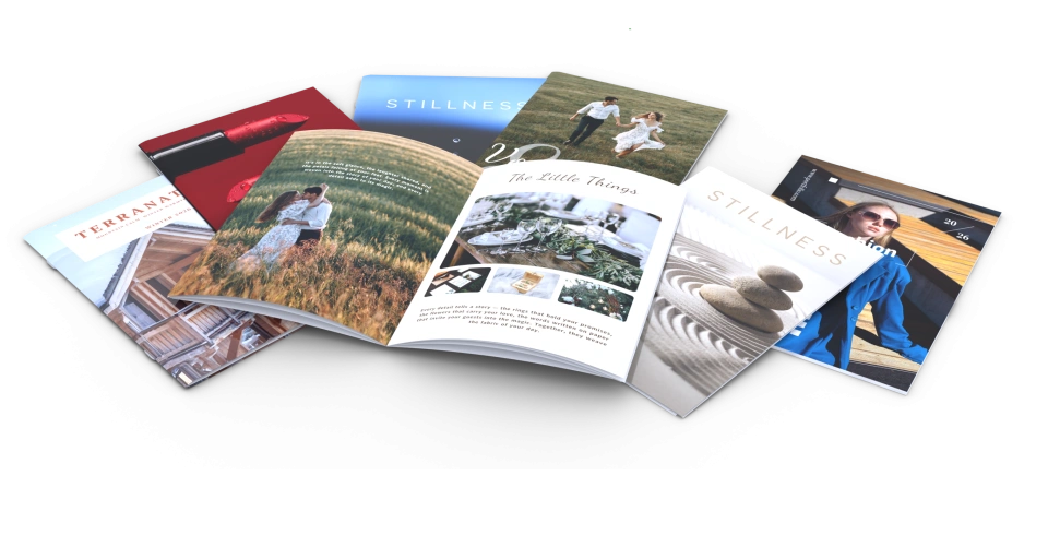 Katalogi i broszury - szyte, klejone oraz spiralowane.