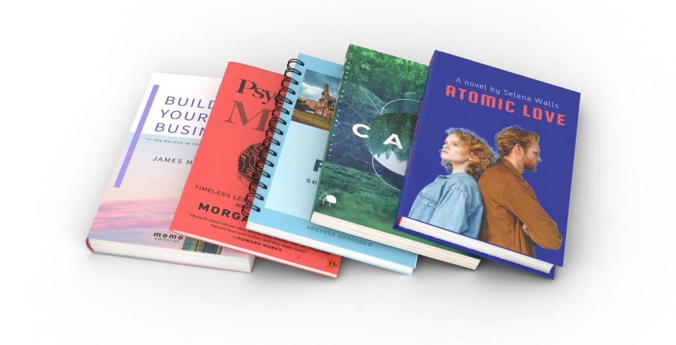 Książki - sześć popularnych opraw, szeroki wyb&oacute;r papier&oacute;w.