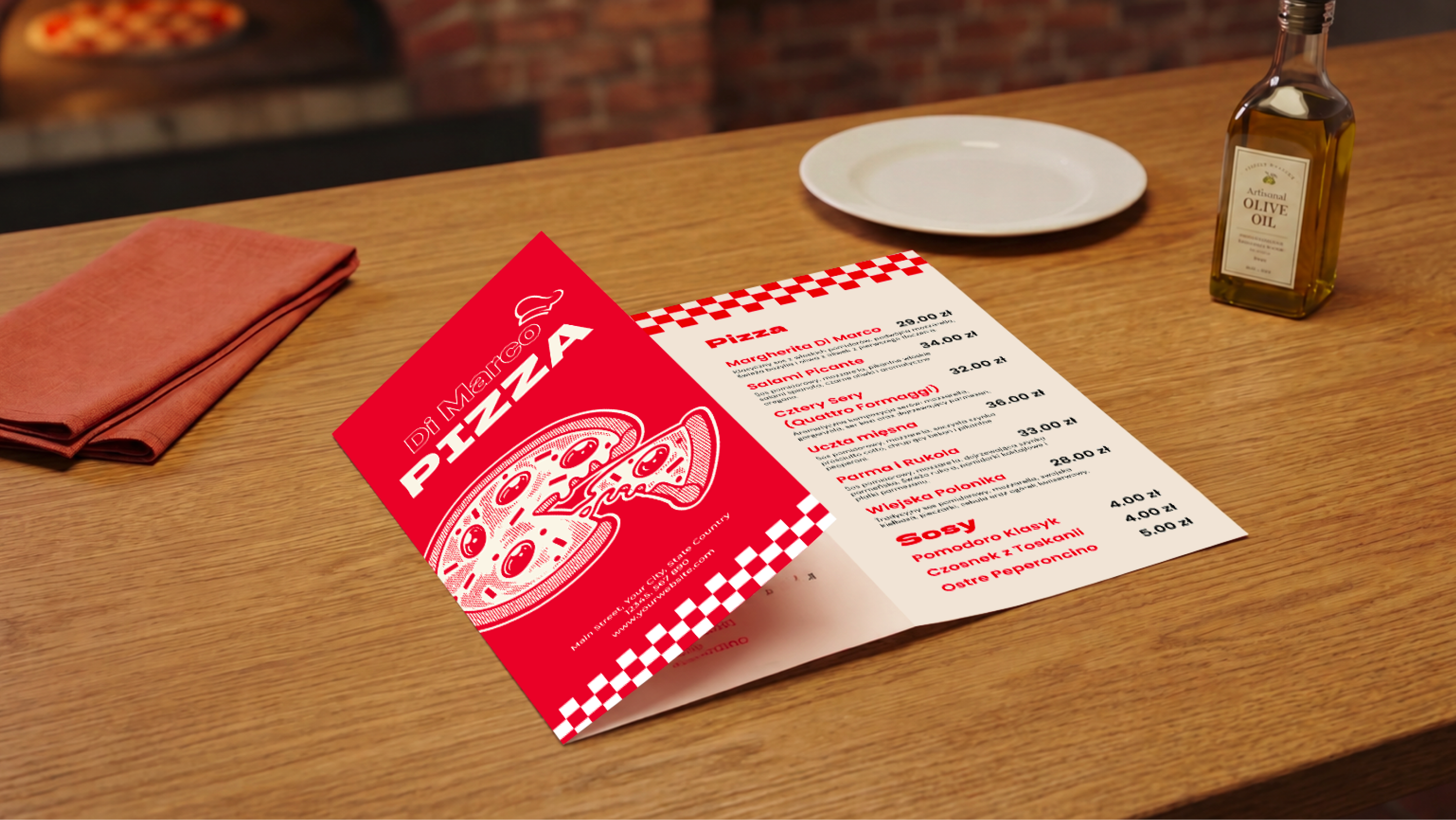 Por&oacute;wnanie format&oacute;w karty menu DL, A5, A4 i A3 dla gastronomii