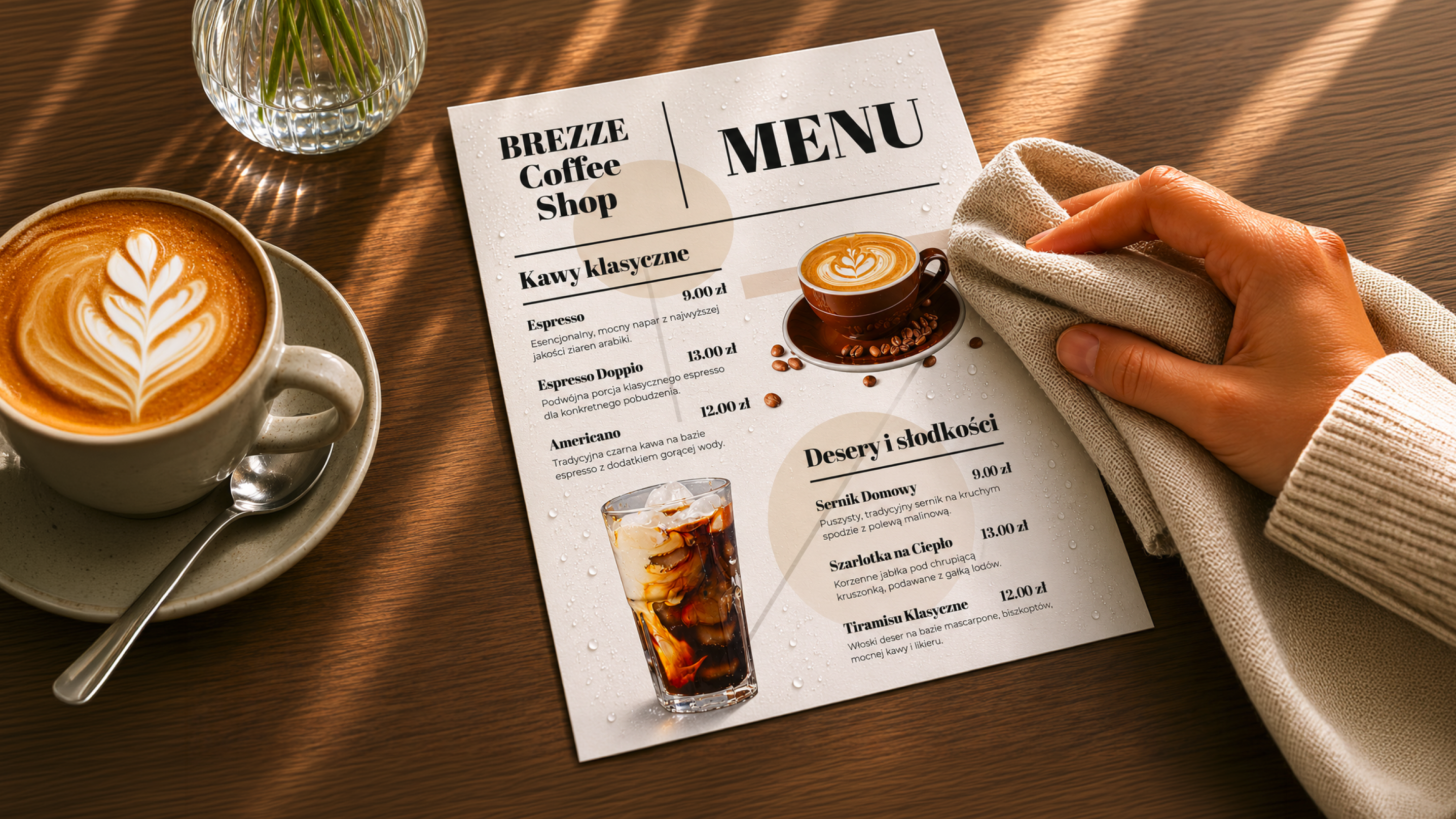 Foliowanie dwustronne menu na kredzie mat 250&nbsp;g