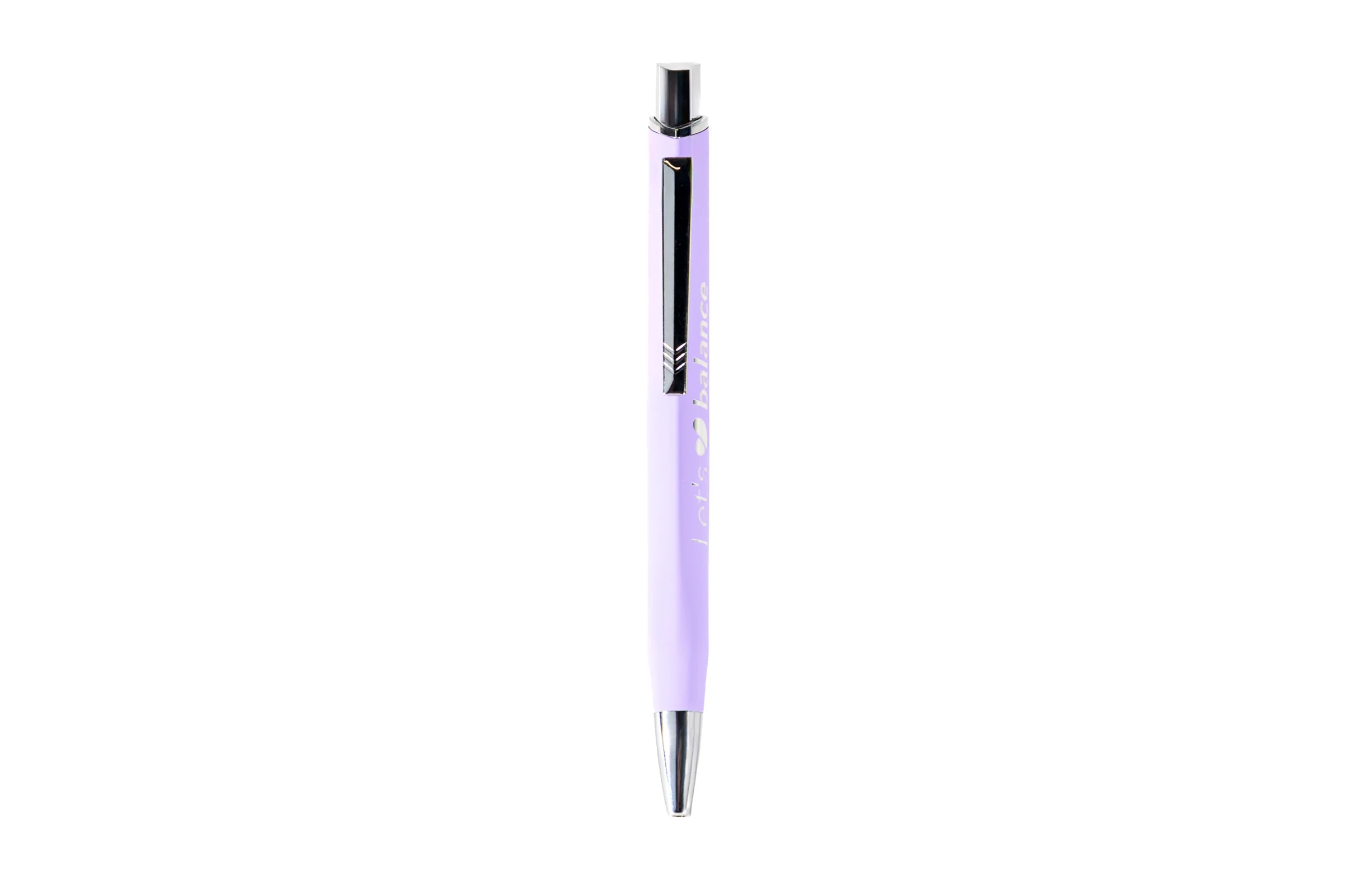 Długopis fioletowy metalowy soft touch z nadrukiem