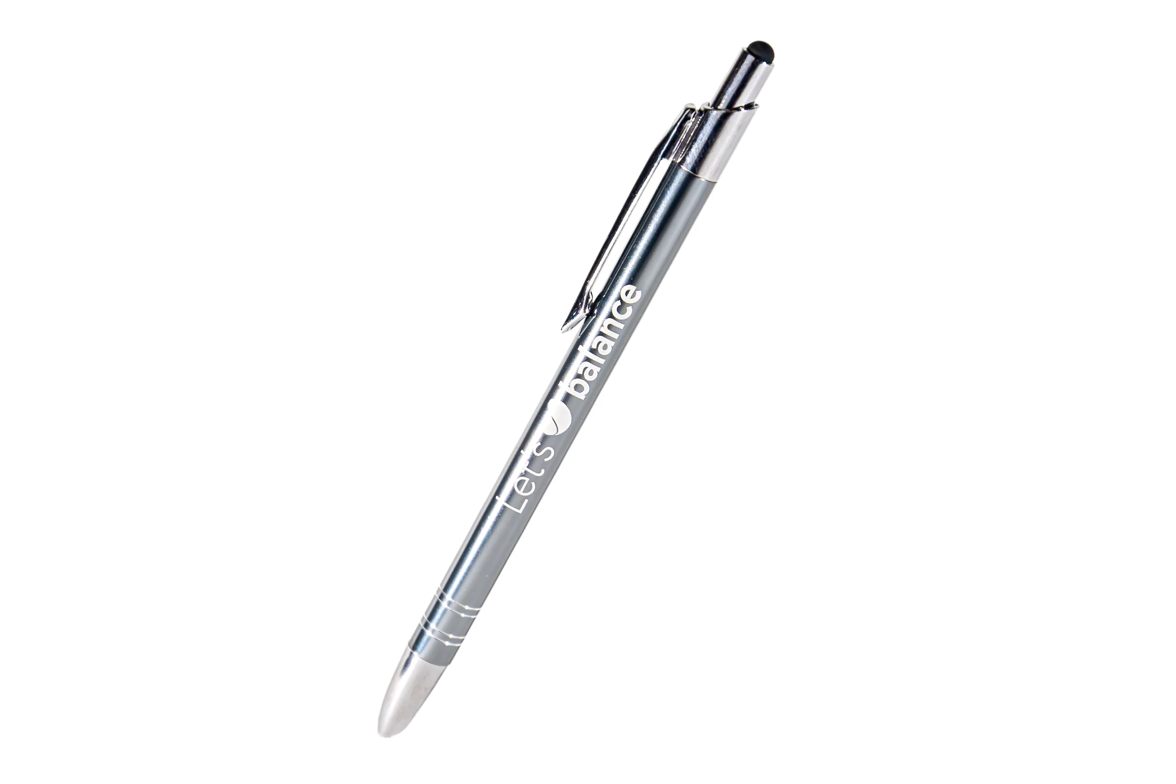Długopis szary metalowy z touch pen