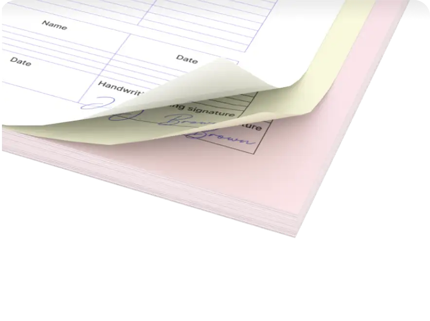 Druki samokopiujące dwie kopie