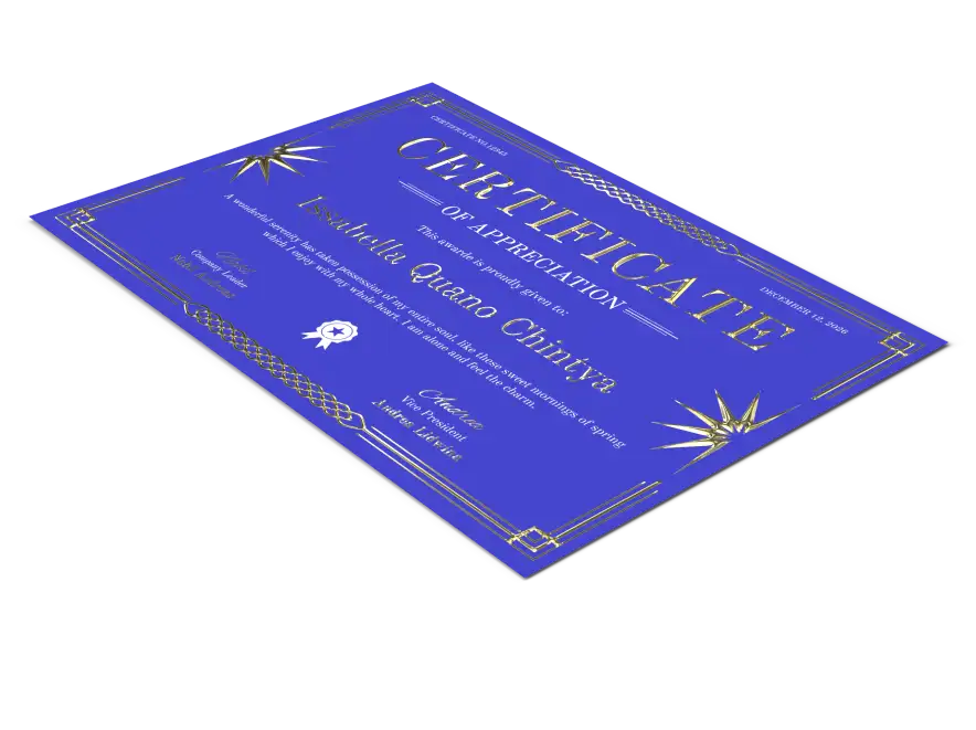 Dyplomy i certyfikaty- lakier, złocenie, srebrzenie... 3D - najlepsza jakość