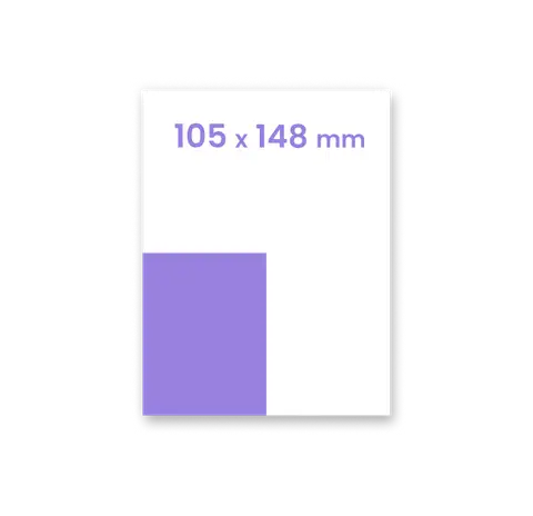 Naklejka lub etykieta format A6 105 x 148 mm