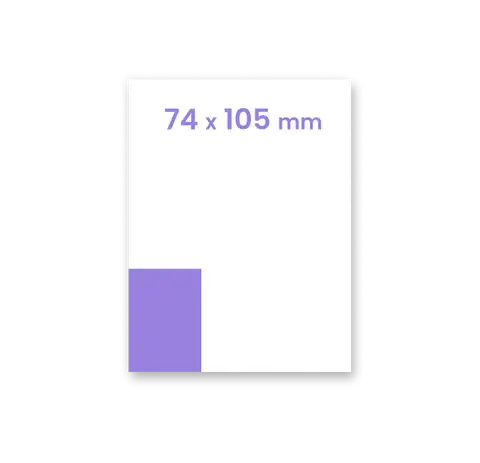 Naklejka lub etykieta format A7 74 x 105 mm