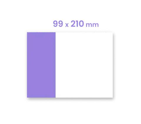 Naklejka lub etykieta format DL 99 x 210 mm