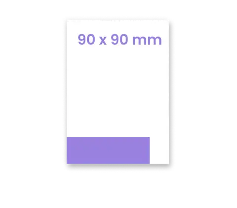 Naklejka lub etykieta 90 x 90 mm