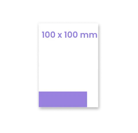 Naklejka lub etykieta 100 x 100 mm