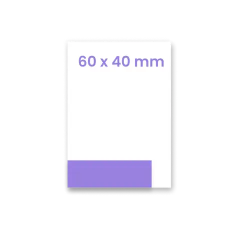 Naklejka lub etykieta 60 x 40 mm