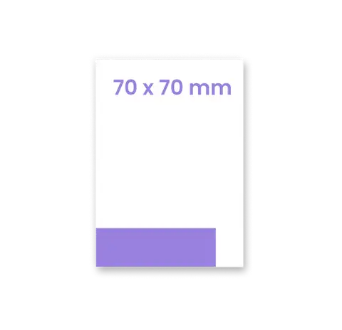 Naklejka lub etykieta 70 x 70 mm