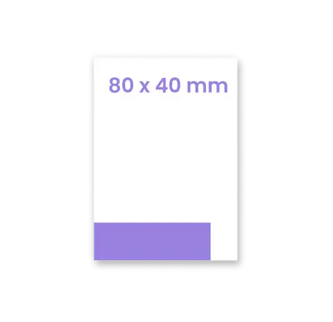 Naklejka lub etykieta 80 x 40 mm