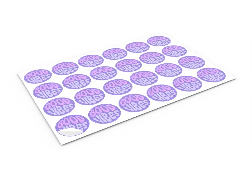 Naklejki na arkuszu – dowolny kształt