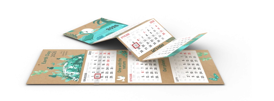 Kalendarze tr&oacute;jdzielne eko