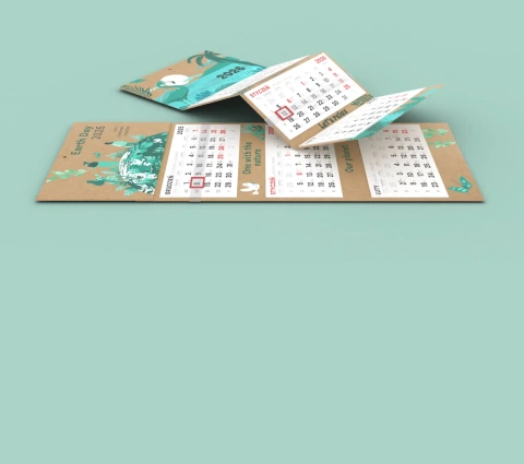 Kalendarze tr&oacute;jdzielne eko