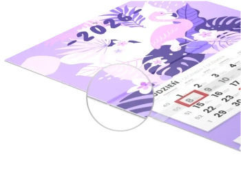 Kalendarze czterodzielne - gł&oacute;wka płaska