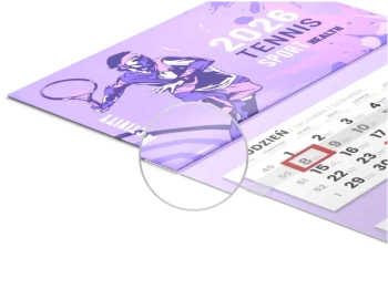 Kalendarze czterodzielne - gł&oacute;wka wypukła, tektura falista