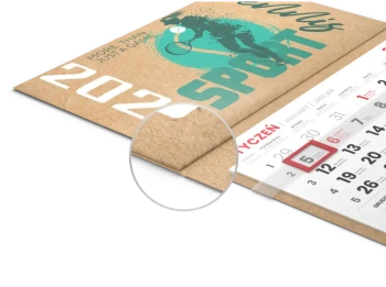 Kalendarze jednodzielne EKO - gł&oacute;wka wypukła, tektura falista