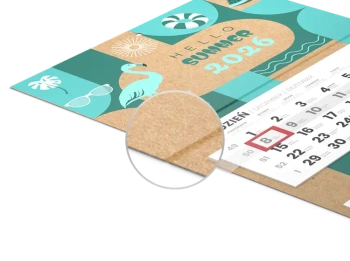 Kalendarze tr&oacute;jdzielne EKO - gł&oacute;wka płaska