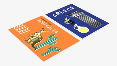 Pocztówki Premium - lakier wybiórczy UV + złocenie, srebrzenie 3D