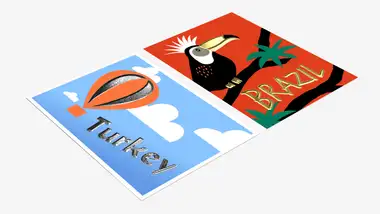 Pocztówki Premium - złocenie, srebrzenie 3D