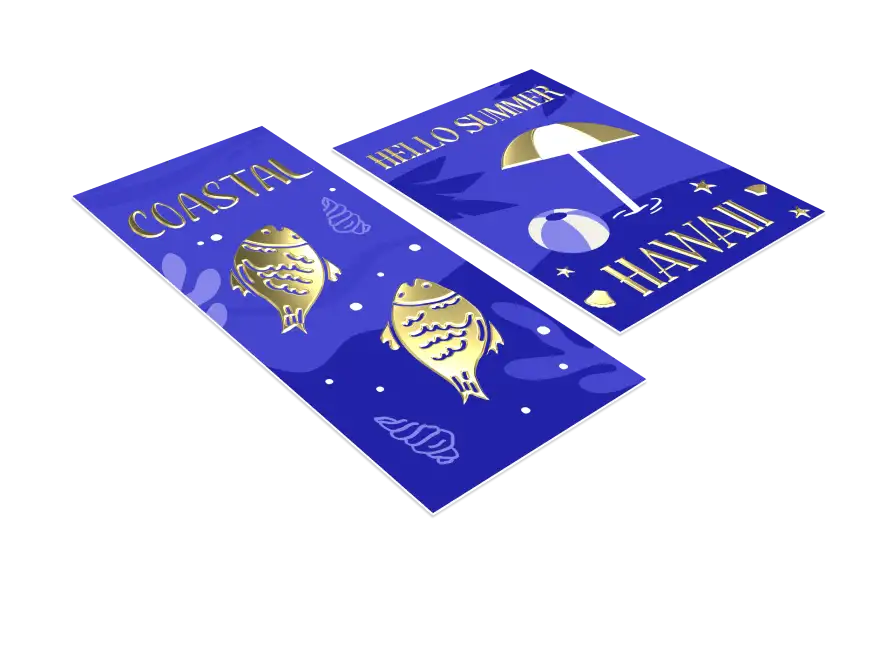 Pocztówki Premium - lakier wybiórczy UV złocenie srebrzenie... 3D