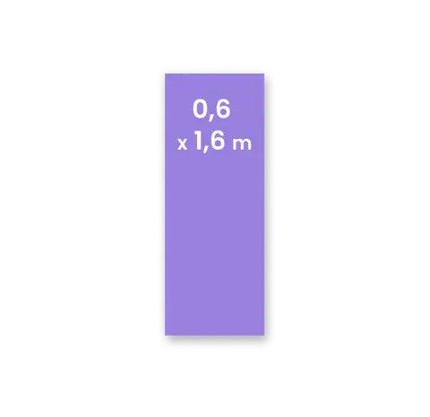 X-baner format  0,6 x 1,6 m