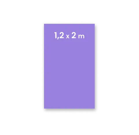 Roll up format  1,2 x 2 m