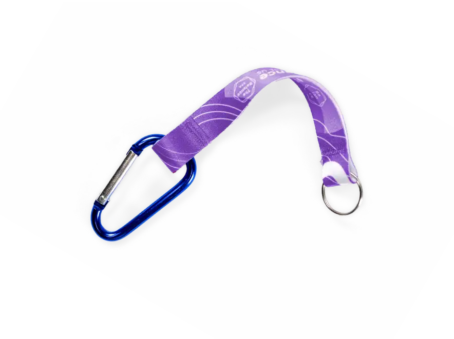 smycze brelok z szkla i ringiem