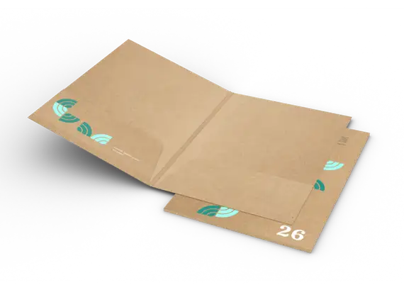 Teczki A4 z dwoma kieszeniami EKO