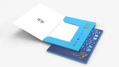 Teczki A5 z trzema skrzydełkami Premium