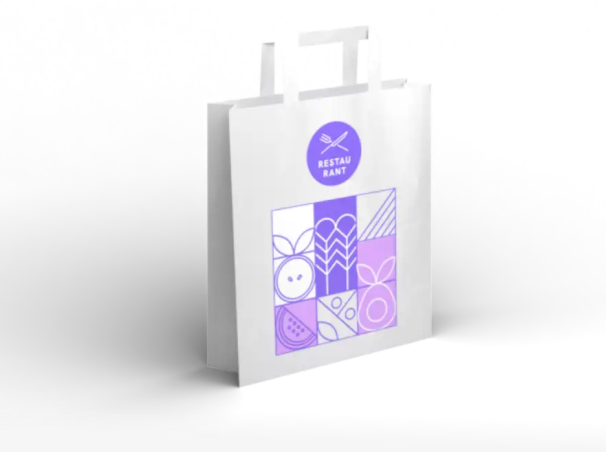 Torby cateringowe Kraft białe