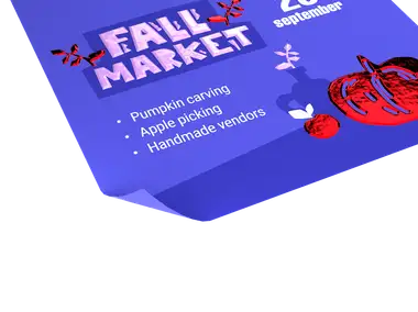 Ulotki Premium - lakier wybiórczy UV + folia kolorowa 3D