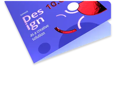 Ulotki składane Premium - lakier wybiórczy UV + folia kolorowa 3D