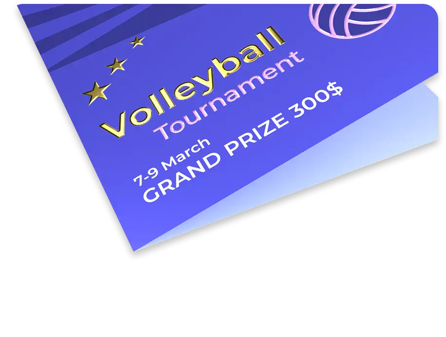 Ulotki składane Premium - lakier wybiórczy UV + złocenie 3D