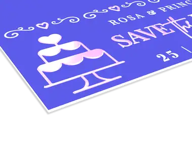 Zaproszenia cięte Premium - lakier wybiórczy UV 3D