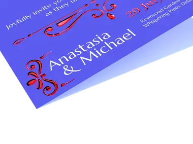 Zaproszenia składane Premium - folia kolorowa 3D