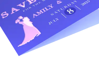 Zaproszenia składane Premium - lakier wybiórczy UV 3D