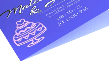 Zaproszenia składane Premium - lakier wybiórczy UV + srebrzenie 3D