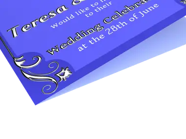 Zaproszenia składane Premium - srebrzenie 3D