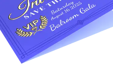 Zaproszenia składane Premium - złocenie 3D