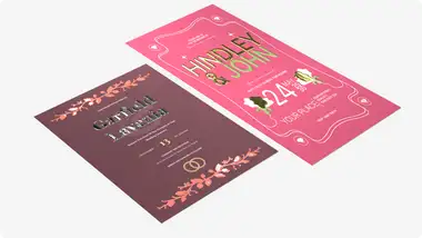 Zaproszenia Premium - lakier wybiórczy UV + złocenie, srebrzenie 3D