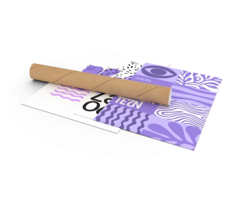 Plakaty reklamowe biało fioletowe - ogromny wyb&oacute;r format&oacute;w