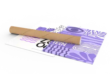 Plakaty reklamowe biało fioletowe - ogromny wybór formatów