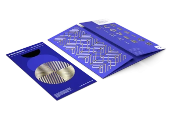 Ulotki premium 3D z lakierem wybi&oacute;rczym, złoceniem i srebrzeniem