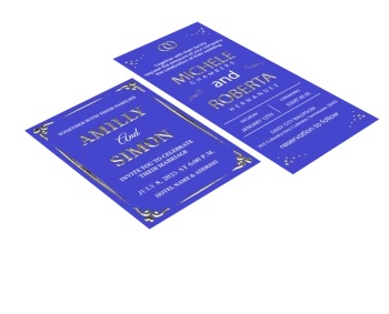 Zaproszenia Premium z lakierem wybi&oacute;rczym, złoceniem i srebrzeniem