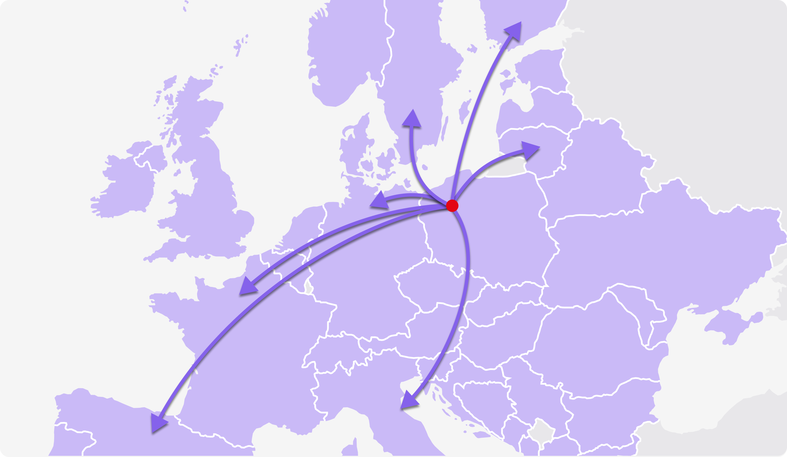 Wysyłka na terenie Europy