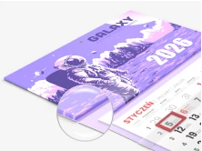 Kalendarze reklamowe jednodzielne główka wypukła tektura lita