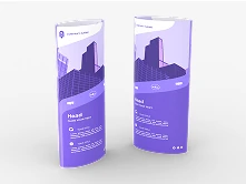 Totemy reklamowe eventowe eliptyczne