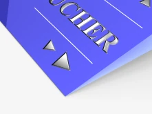 Vouchery składane Premium - srebrzenie 3D